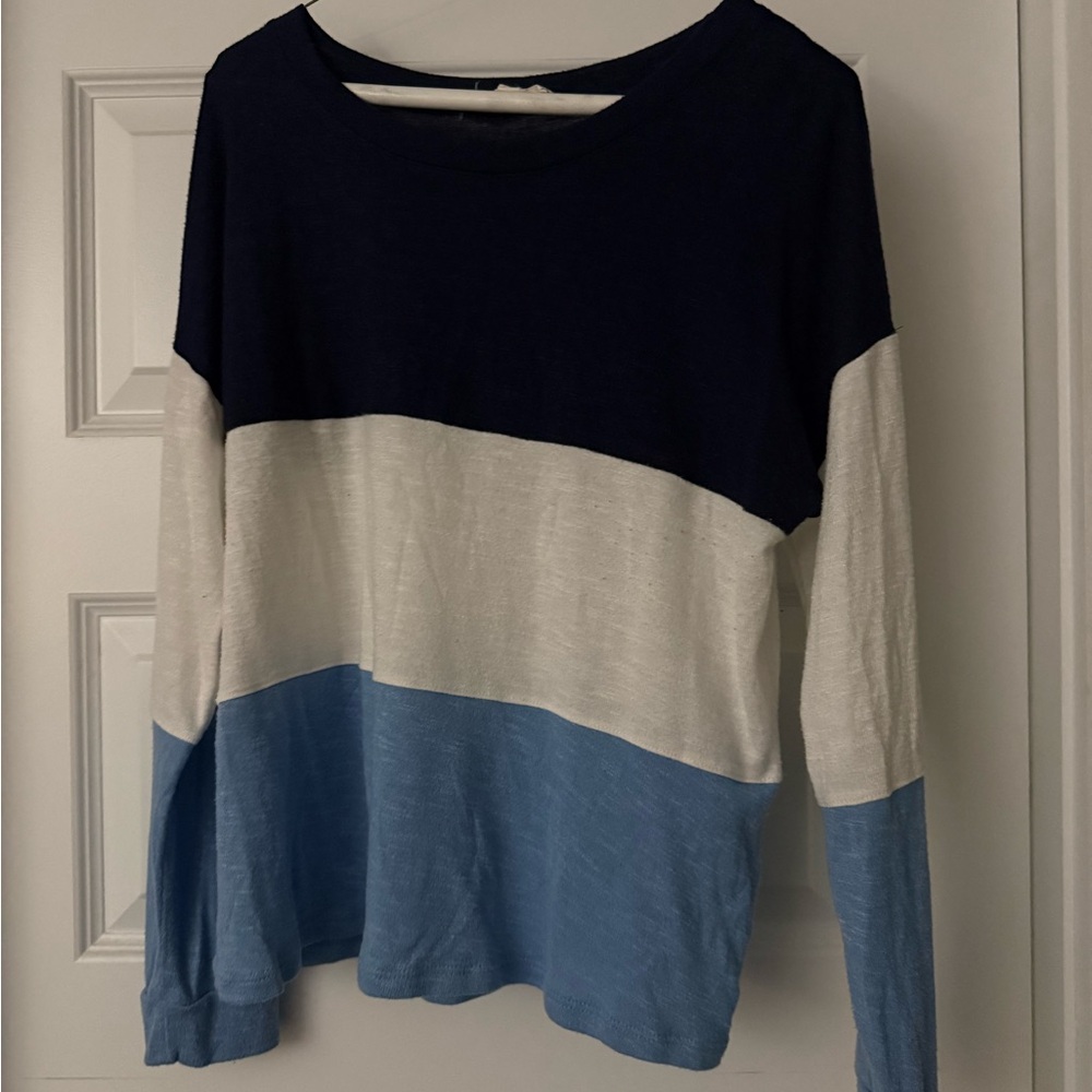 Pink Republic Navy and Light Blue Colorblock Top